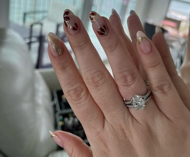 Embellished Dark Nail Art
